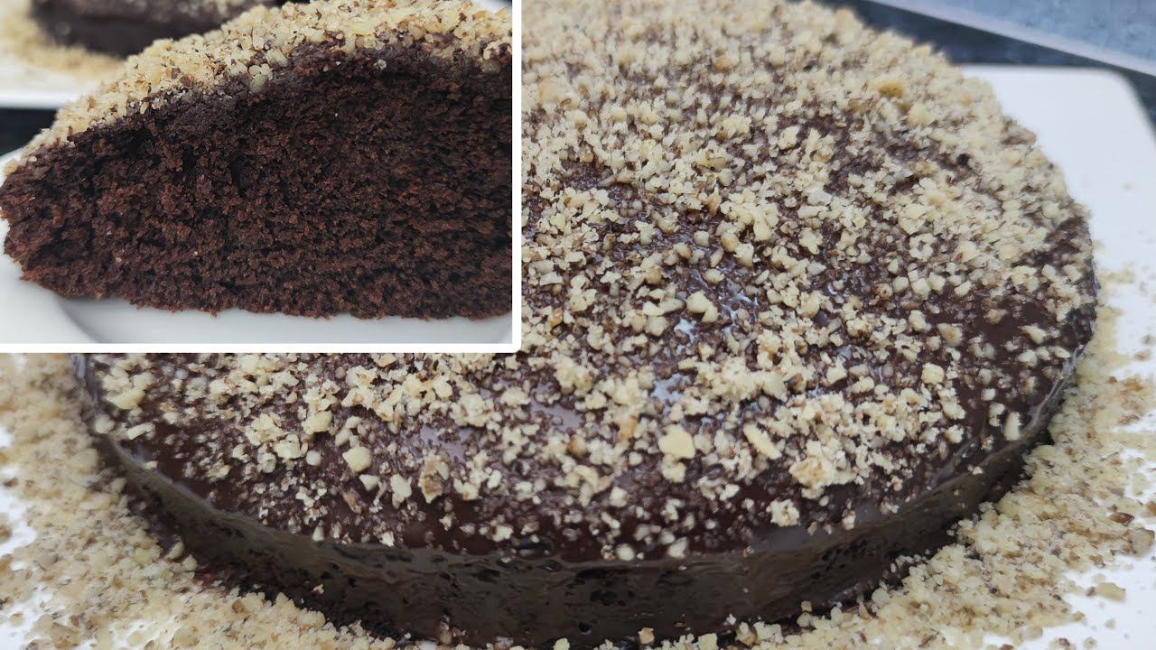 Постный шоколадный торт - Без яиц и Без молочных продуктов