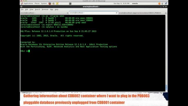 Oracle Database 12c: Unplugging an existing PDB and plugging it into another container смотреть онлайн
