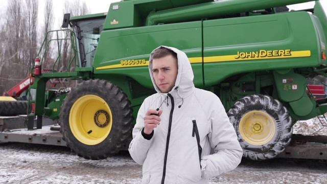 Привезли John Deere 9660 STS 2004 года . Площадка White Sharks Logistics . смотреть онлайн