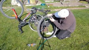 Электровелосипед. Ремонт заднего колеса, Прокол!