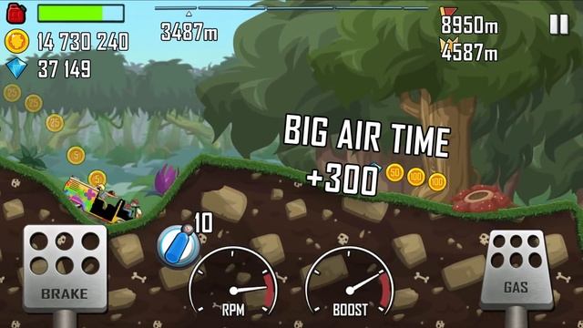 Hill Climb Racing - HIPPIE VAN in JUNGLE ? New Record GamePlay смотреть онлайн
