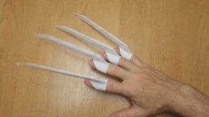 Как сделать когти из бумаги. Когти оригами.