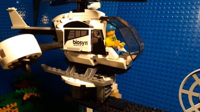 Lego Man Flies Helicopter