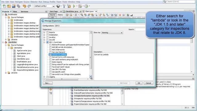 JDK 8 Support in NetBeans IDE смотреть онлайн