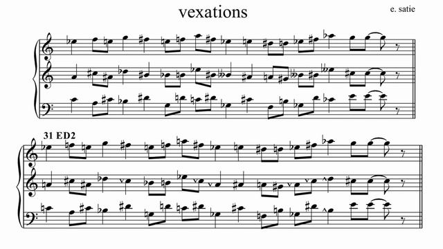 E. Satie: "Vexations" - in 19, 31, 22 and 17-ED2 смотреть онлайн