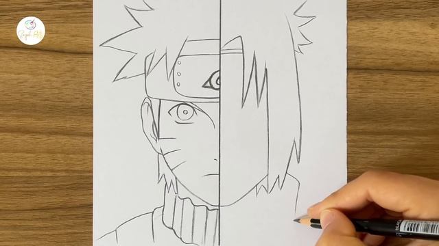 How to draw Naruto Vs Sasuke || How to draw anime step by step || Easy drawing ideas for beginners смотреть онлайн
