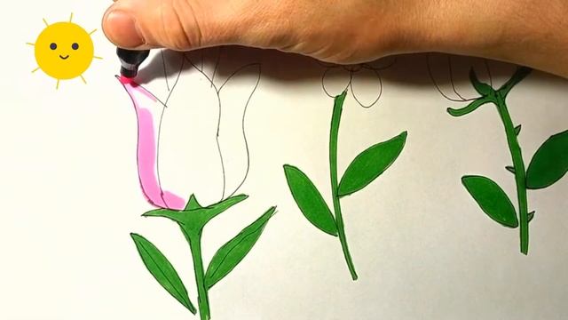 ??How to Draw a FLOWERS for kids ? ?Как нарисовать цветы на 8 марта? Como desenhar uma FLORES ? смотреть онлайн
