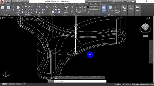 AutoCAD 3D, how to draw wing bolt, triangle handle knob bolt, autocad смотреть онлайн