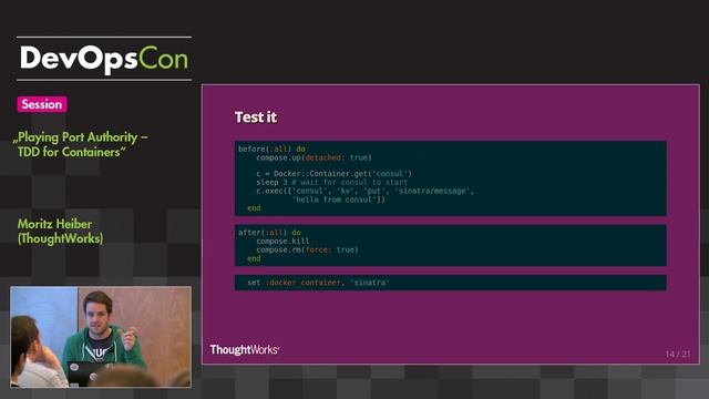 DevOpsCon 2016: Playing Port Authority – TDD for Containers смотреть онлайн