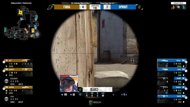 FURIA vs Sprout - ESL Challenger Valencia - CS:GO 2022 смотреть онлайн