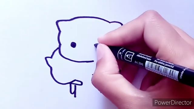 Рисую супер простой рисунок милых котят. смотреть онлайн
