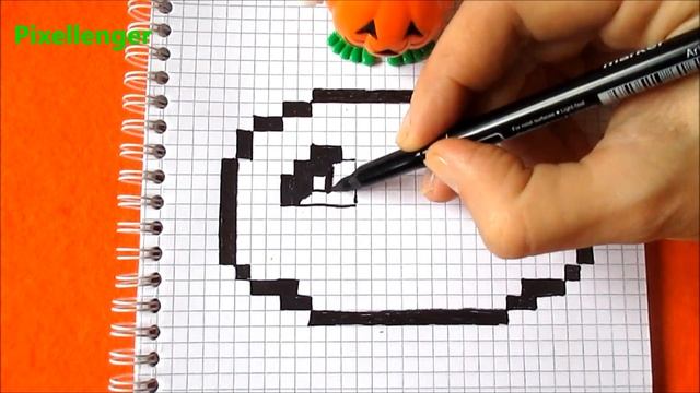 Тыква Хэллоуин ? Как рисовать по клеточкам ©How to Draw Pumpkin Halloween Pixel Art смотреть онлайн