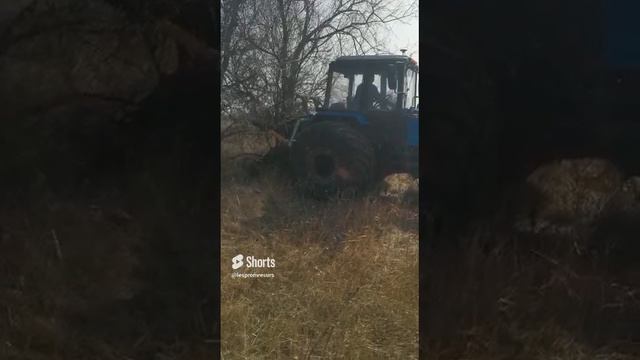 Корчеватель КГЧ-1,2 Леспромресурс - видео в работе на тракторе МТЗ-82 смотреть онлайн