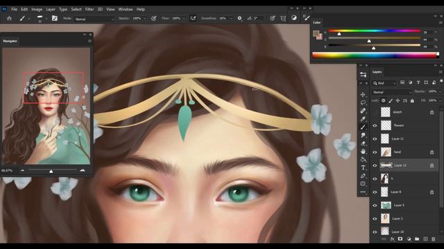 Painting process | Corel Painter Essentials 7 | Photoshop CC | Raidesart DTIYS смотреть онлайн