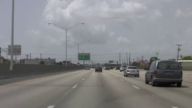 Um passeio pelo Palmetto Expressway de Miami caminho do aeroporto. Decolagem, Pouso. смотреть онлайн