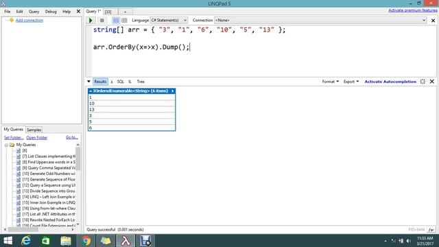 Sort a String Array containing Numbers using LINQ C# смотреть онлайн
