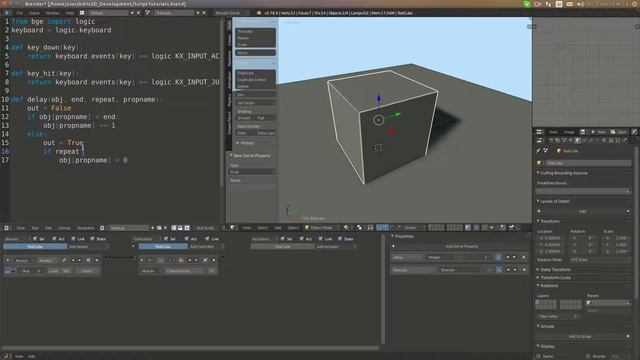 Blender Game Engine Python Tutorial #10 | Delay Sensor in Python смотреть онлайн