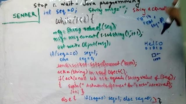 Stop and Wait Java Programming explained смотреть онлайн