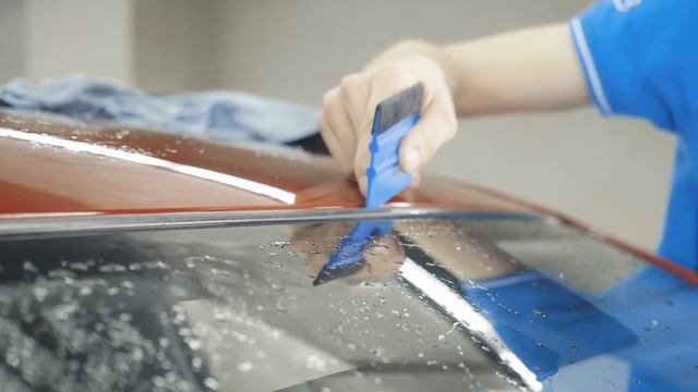 Как наклеить полиуретановую пленку Brontero на крышу автомобиля Kia Rio X