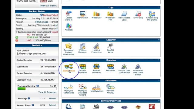 Create A Website On Facebook Part 22  - Create A Subdomain