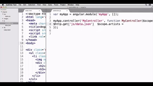9-Using the $http service to read a JSON file In Angular JS course in urdu and hindi смотреть онлайн