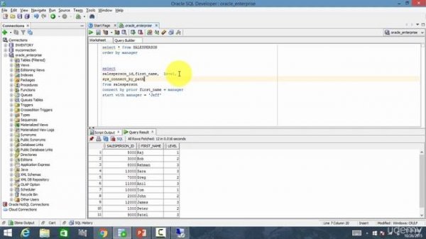 Advanced Sql Tutorial (032 SYS CONNECT BY PATH function)