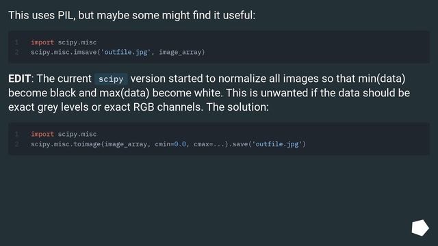 Saving a Numpy array as an image смотреть онлайн