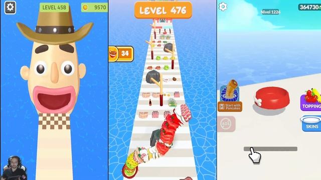 SANDWICH RUNNER vs NOODLE RUN vs PANCAKE RUN - Triple Food Gameplay 2023 смотреть онлайн