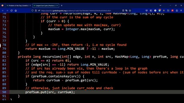 Largest Sum Cycle - GFG Practice || GFG POTD Solution in Java смотреть онлайн