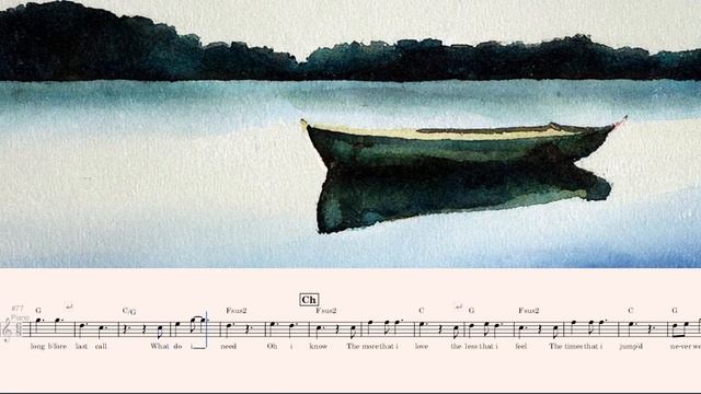 Boat, by Ed Sheeran & Aaron Dessner - Lead Sheet with Chord Symbols Arrangement Tutoria смотреть онлайн
