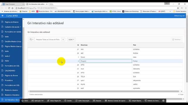 Grid Interativo NÃO EDITÁVEL Oracle APEX 5 - #31 смотреть онлайн