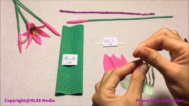 How to make rain lily paper flower| Rain lily making with crepe paper tutorials| paper craft смотреть онлайн