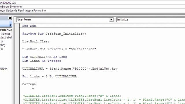 Carregar DADOS de Planilha Excel para LISTBOX de Formulário Excel VBA смотреть онлайн