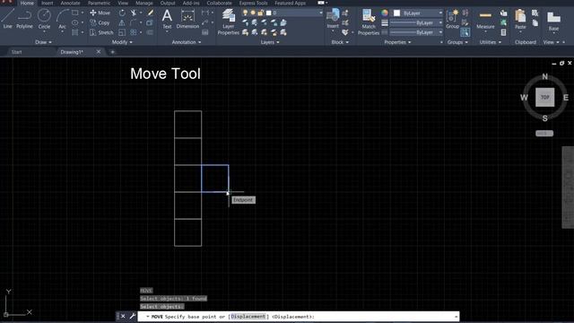 AutoCAD 2021 Tutorial: how to use Move Tool? смотреть онлайн