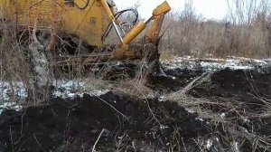 РАСКОРЧЁВКА,ВЫКОРЧЁВКА,ВЫКОПКА ДЕРЕВЬЕВ СТАРОГО САДА С КОРНЯМИ, КОРЧЕВАНИЕ ТРАКТОРОМ