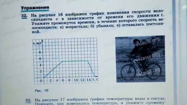 32 Алгебра 9 класс На рисунке 16 изображен график изменения