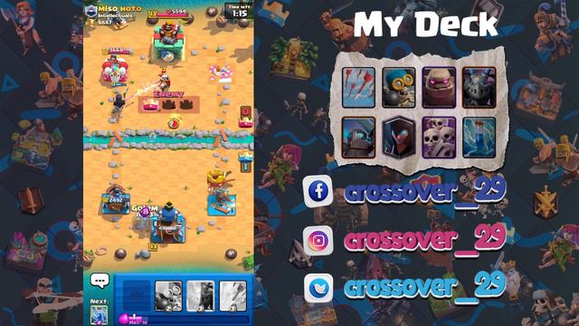NEW Golem "Bomber" Night Witch Cycle Deck!! - Clash Royale смотреть онлайн