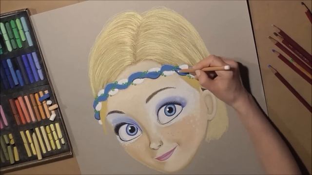 Drawing Gerda from Snow Queen 3: Fire and Ice. смотреть онлайн