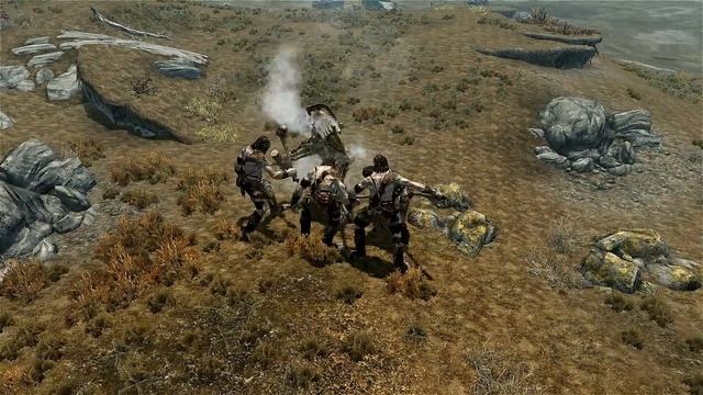 ♛ Skyrim Massive NPC Battles - 4 Giants VS 1 Dwarven Centurion Master смотреть онлайн