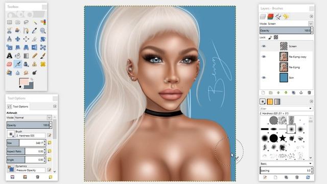 Highlighting On GIMP/ Second Life/ IMVU Tutorial/ Speed Paint смотреть онлайн