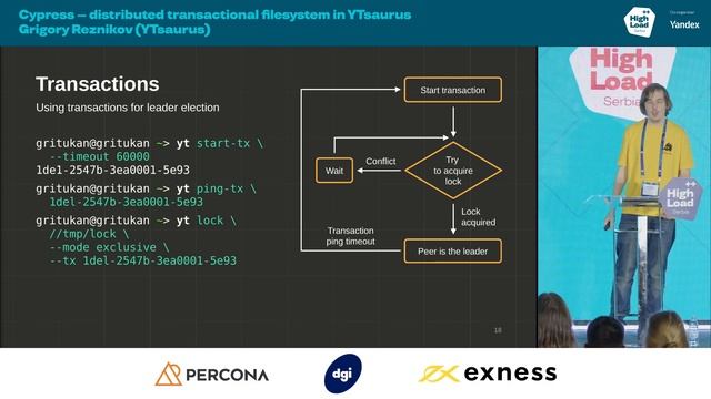 Cypress: a distributed transactional file system in YTsaurus / Grigory Reznikov смотреть онлайн