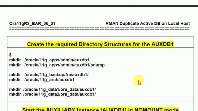 RMAN Database Duplication 01 смотреть онлайн