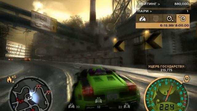 Need for Speed Most Wanted Побег от полиции: Репутация 3.500.018 смотреть онлайн