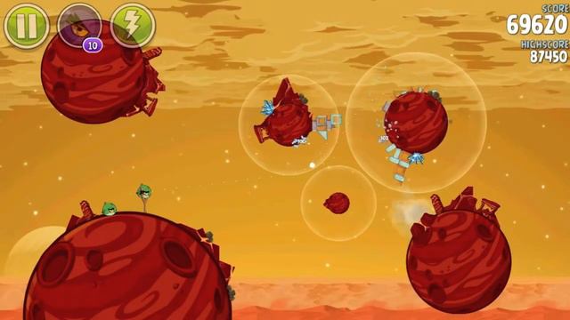 Angry Birds Space Red Planet Level 5-15 3 stars Walkthrough [HD] смотреть онлайн