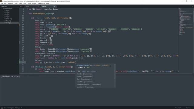 Continue Minesweeper Game in Tkinter | Python Minesweeper Minigame смотреть онлайн