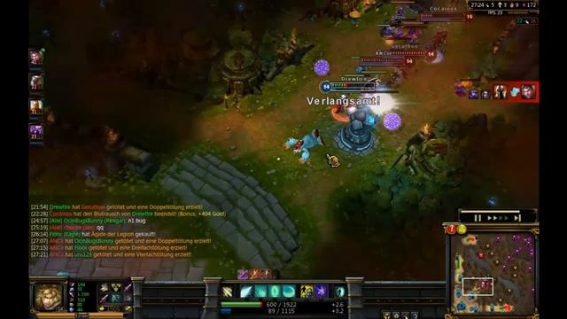 League of Legends Pantheon almost Penta Kill so close смотреть онлайн