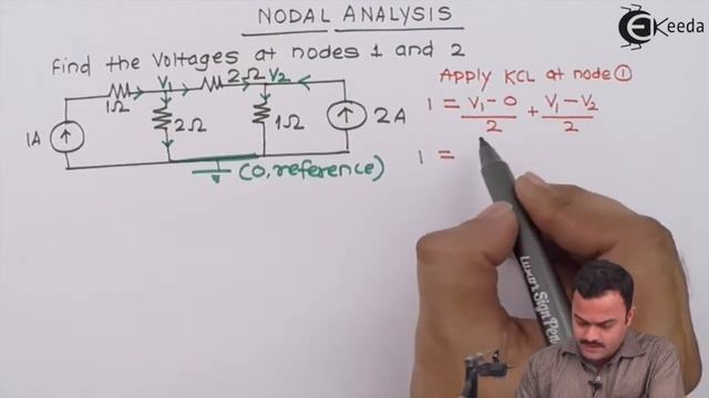 Node Analysis with Independent Sources Problem 1 | DC Circuits and Network Theorems | EXTC смотреть онлайн