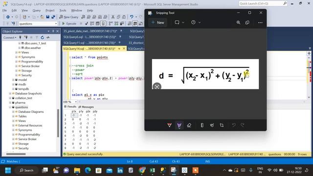 Shortest Distance Between Points on Plane | Solving Equations with SQL | POWER | SQRT смотреть онлайн
