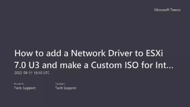How to add a Network Driver to ESXi 7 0 U3 and make a Custom ISO for Intel NUC? | How to fix no NW? смотреть онлайн