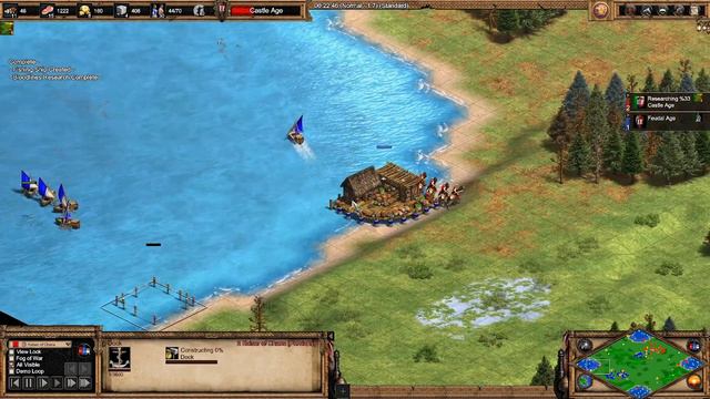 Age of Empires 2 Persians vs Japanese Tower Rush смотреть онлайн
